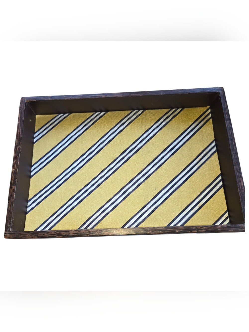 Two's Company Decorative Tray with Striped Insert - Picture 2 of 5